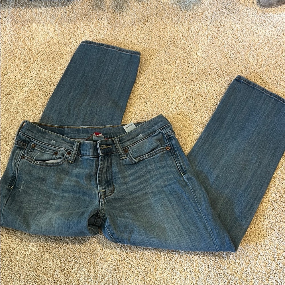 Classic Blue Denim Jeans cropped